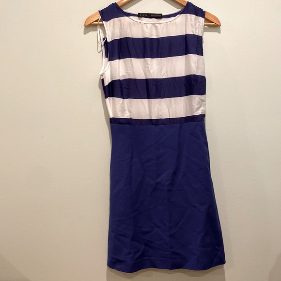 Zara Dresses Zara Blue And White Strips Dress Poshmark